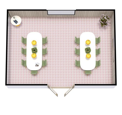 Konferenzraumplan für ein kreatives Marketing Team