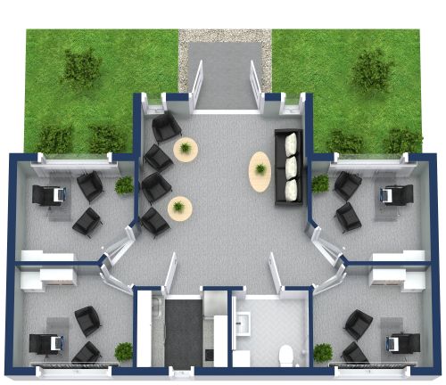 Moderne Büroeinrichtung