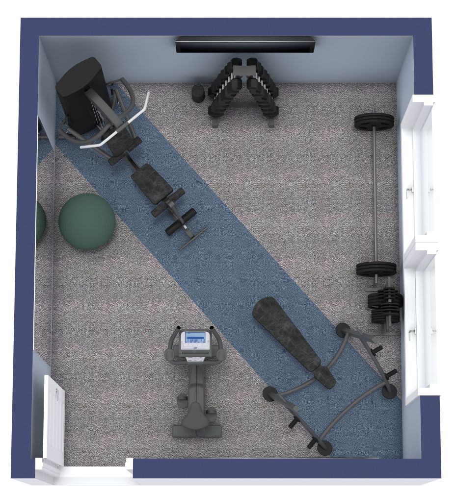 Grundriss für einen kleinen Trainingsraum