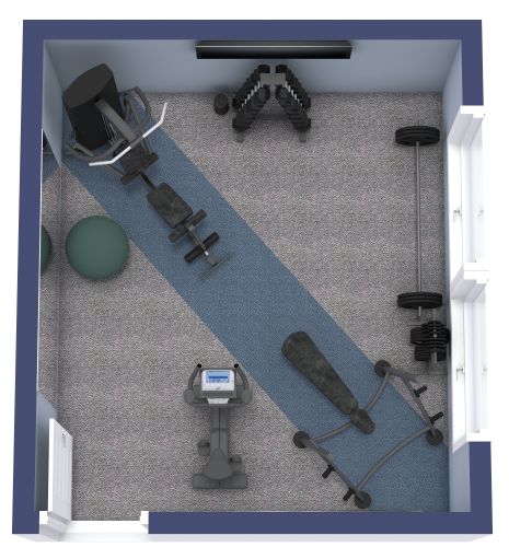 Grundriss für einen kleinen Trainingsraum