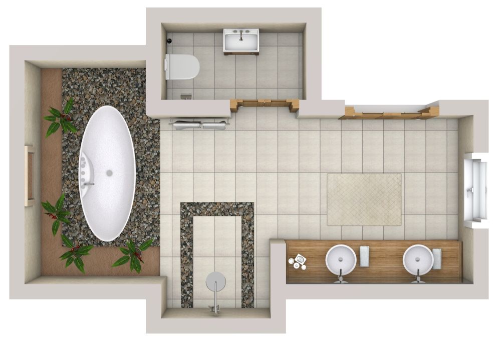 Badezimmer im Zen-Stil