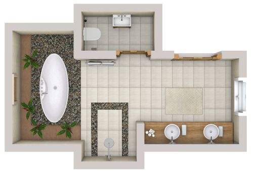 Badezimmer im Zen-Stil