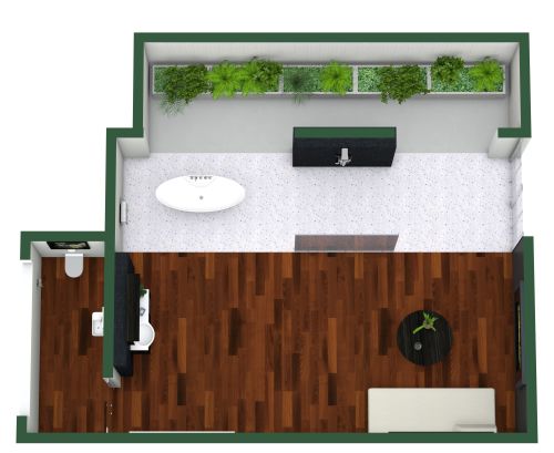 Idee für ein tropisches Badezimmer