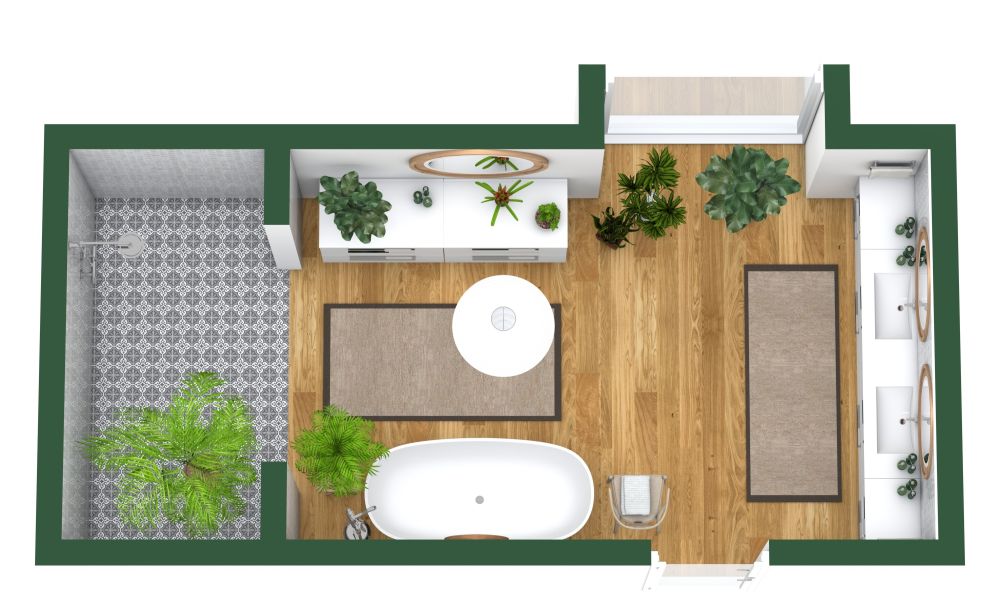 Badezimmer in Boho-Design