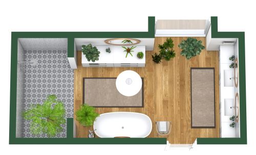 Badezimmer in Boho-Design