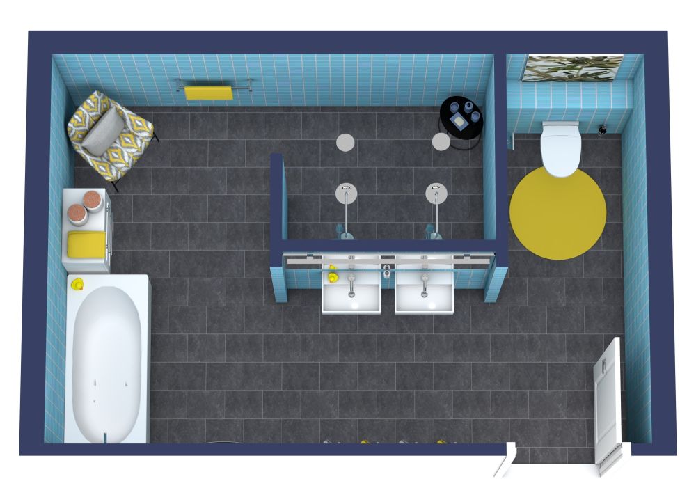 Eklektisches Design für ein Hauptbadezimmer