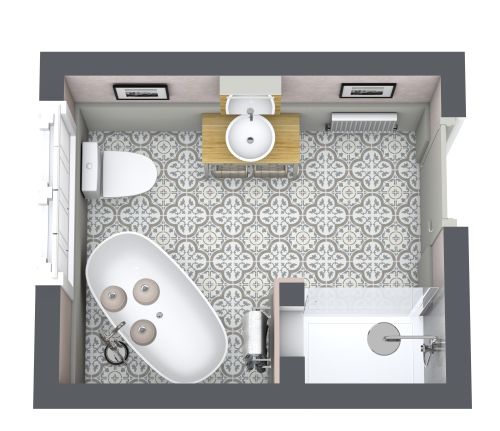 Badezimmer im Shabby-Chic