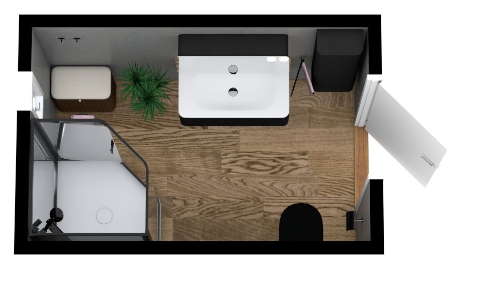 Badezimmer im industriellen Design