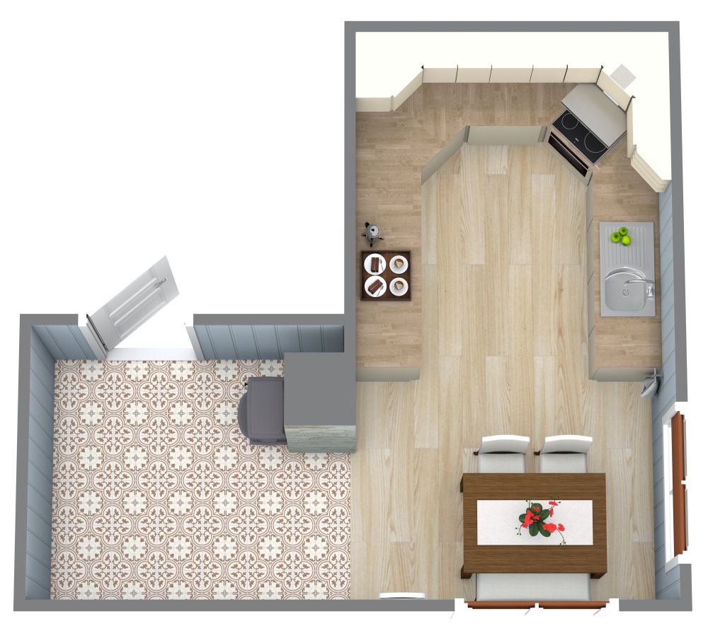 Design-Idee für eine gemütliche, rustikale Küche