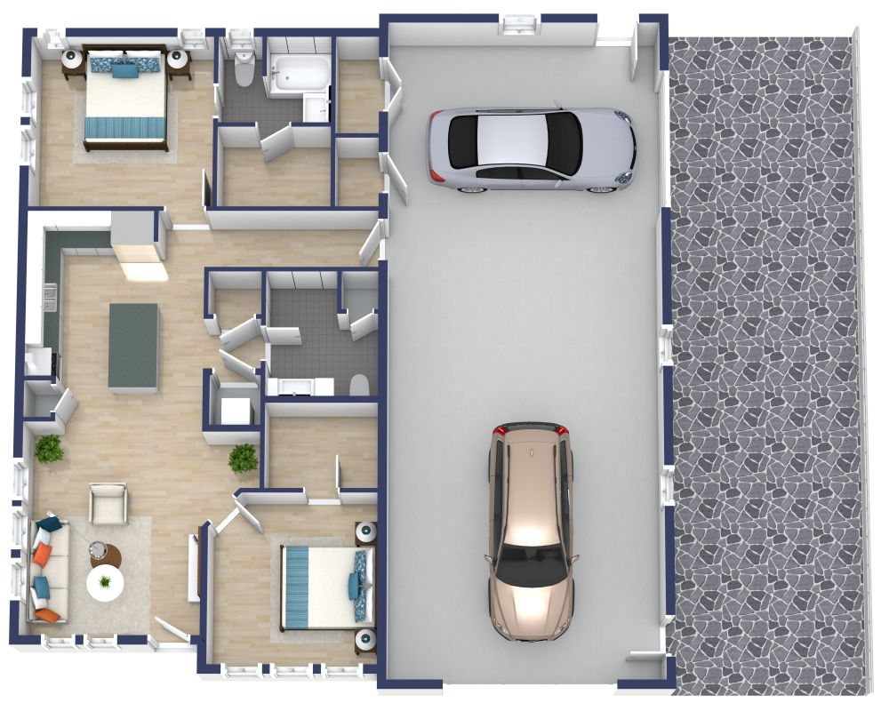 Doppelgarage mit Wohnung