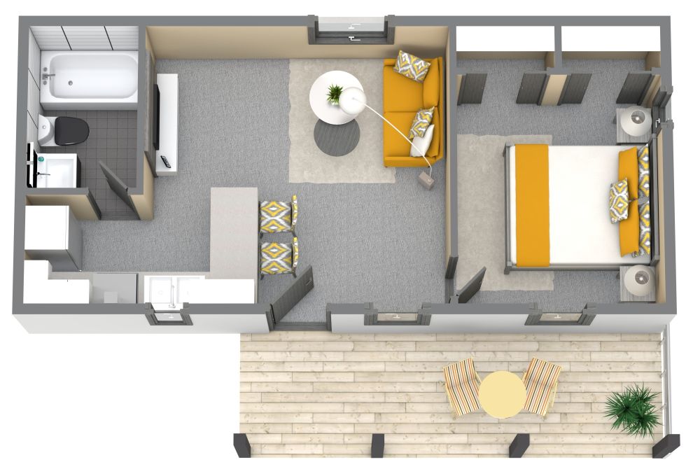 Grundriss-Design für ein Tiny House