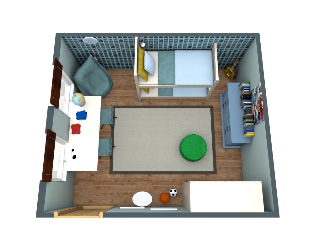 Jungenzimmer mit Etagenbett