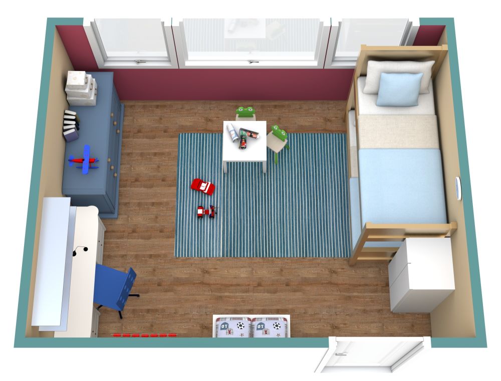 Kinderschlafzimmer mit Etagenbett