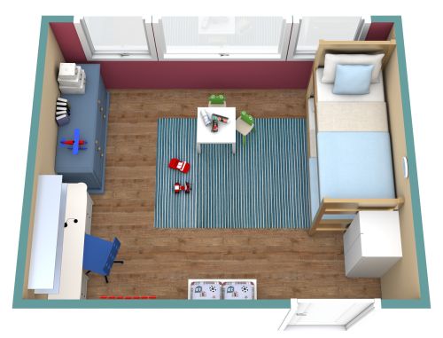 Kinderschlafzimmer mit Etagenbett